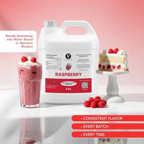 Dolce Flav Natural Raspberry Flavoring Concentrate | Water Soluble | 8 Fl Oz