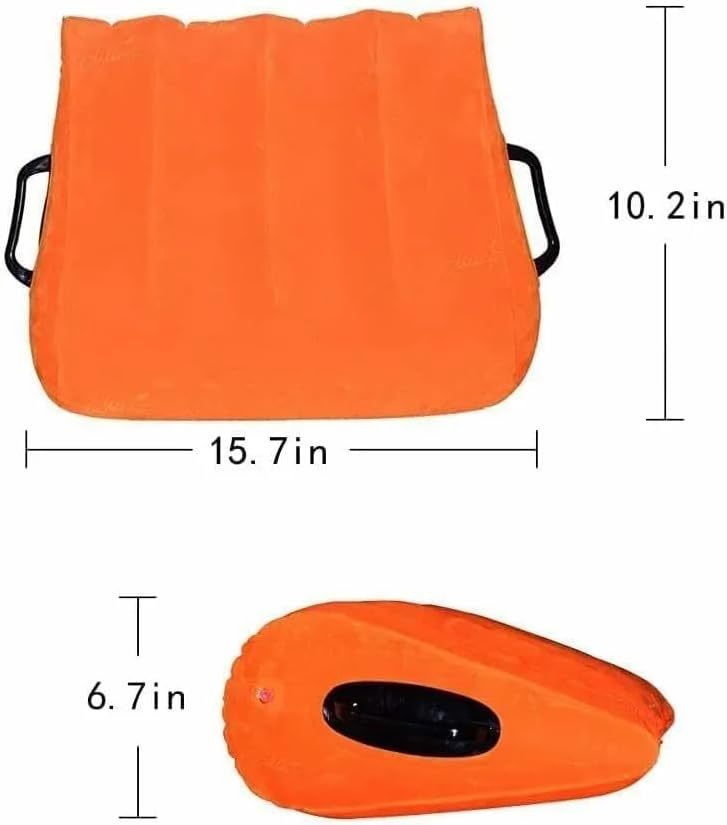 Newly Orange Triangle Wedge Pillow with Handle Inflatable Ramp Positioning for Deeper Position Support Pillow Men Women Couples Soft Portable Sofa Pillow Body Positioners Cushion Sweater Q5T7