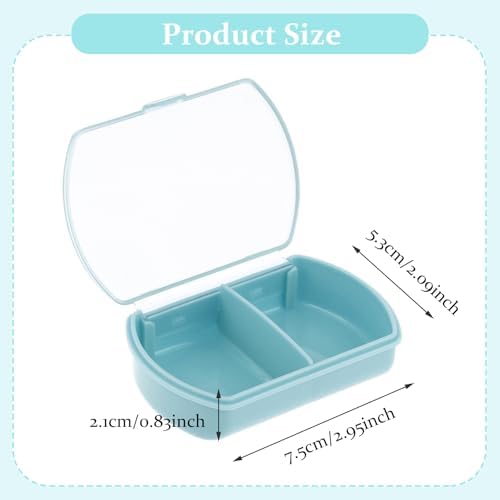 Sibba Pill Organizer 2 PCS Medicine Case Box Medication Holder Kit Daily Supplement Storage Container Portable for Pocket Pillbox Cases Bottle Compact Vitamin Dispenser 7 Day Holders Travel