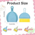 9pcs mini Broom and Dustpan Set Small Broom and Dustpan Set with Handle Portable Desktop Sweep Tools mini dustpans and Brush Sets for Car Interior,Cleaning Tools,Sofa3 Colors