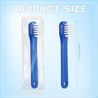 Qinyoung 50 Pcs Denture Brush Individually Dual Headed Firm Hard Bristle Toothbrush Denture Cleaner Brush for Cleaning Dentures, Retainers, False Teeth, Braces