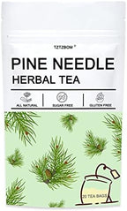 Pine Needle Tea Bags - 100% Pure Natural Wild Dried Pine Needles Herbal Tea (20 Tea Bags) Effectively Antioxidant & Immune Support, Caffeine Free