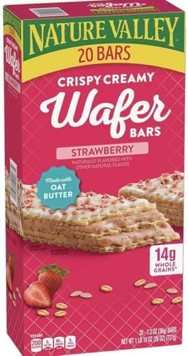 Natura Valley Crispy Creamy Strawberry Wafer Bars, 20 Count