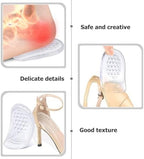MAGICLULU Invisible Gel Heel Pads 4 Pairs Self-Adhesive Anti-Slip Cushions with Breathable Shock Absorption for Women’s High Heel Shoes