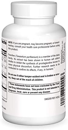 Source Naturals Feverfew Extract - Supports Healthy Brain Function* - 100 Tablets
