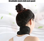 Brrnoo Neck Wrap Neck Brace Breathable Mesh Fabric Lightweight Cervical Collar Guard, Soft Cervical Collar for Men and Women, Fabric Insert Neck Brace (Black)