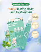 3 Count Mint Breath Spray Mouth Spray Breath Freshener Oral Care for All Ages 0.33OZ (10ML) Cool Mint Flavor