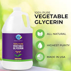 US+ 100% Pure Vegetable Glycerin - Pharmaceutical & Food Grade (USP) - Premium Quality All-Natural Moisturizer & Cleanser - For skin, hair, soaps & more (1 Gallon)