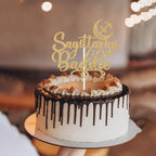 Sagittarius Baddie Cake Topper - Big Sagittarius Energy Birthday Decor, 12 Constellation Zodiac Themed Party Decorations (Gold)
