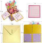 Asmallgf Happy 8th Birthday Popup Card for Daughter Niece, Sweet Birthday Gift for 8 Years Old Girl Boy, Eight Birthday Decorations for Him Her