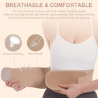 RANDY SUN Ultra Thin Back Brace, Lightweight Breathable for Women & Men, Invisible Lumbar Support Belt for Lower Back Pain Relief and Posture Correction Beige M/L(Waist:28"-31")
