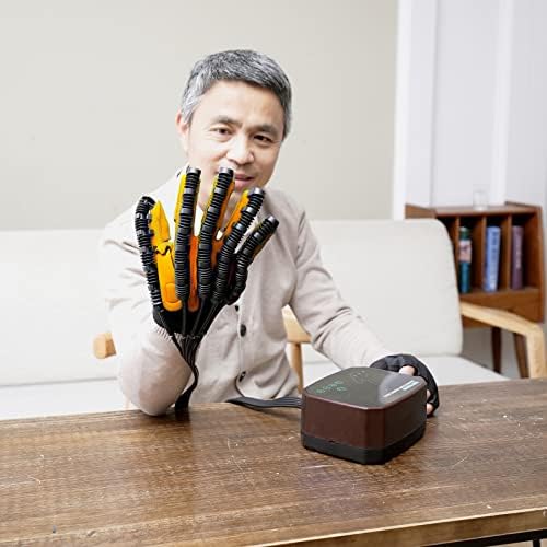 1 Pair Rehabilitation Robot Gloves, Stroke Hemiplegia Hand Rehabilitation Equipment, for Hand Pain Relief Therapy(Size:XXL Code)