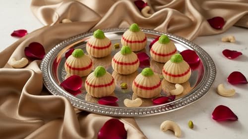 Ghasitaram Gifts Indian Sweets - Ganesha Chaturthi Gifts, Mawa Ring Modak, 200g