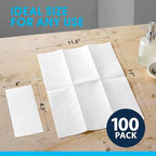 100 Count Luxury Linen-Feel Guest Towels – Thick, Soft & Absorbent Cloth-Like Disposable Hand Napkins for Bathroom, Dinner Parties, Weddings & Special Events