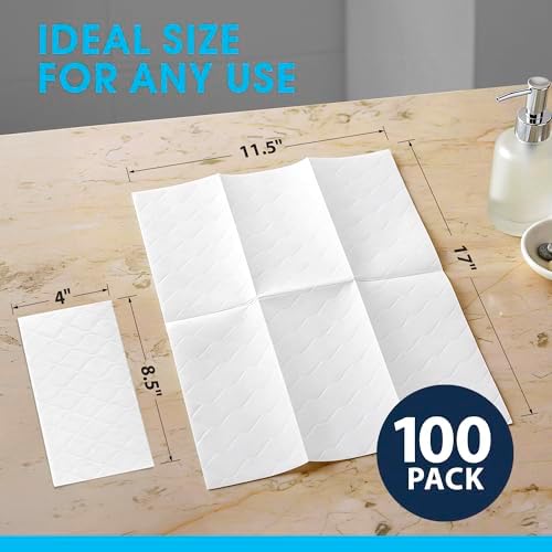100 Count Luxury Linen-Feel Guest Towels – Thick, Soft & Absorbent Cloth-Like Disposable Hand Napkins for Bathroom, Dinner Parties, Weddings & Special Events