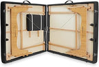 Saloniture Portable Physical Therapy Massage Table - Low to Ground Stretching Treatment Mat Platform - Black