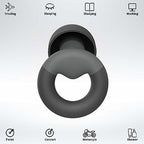 JUSTRVN Ear Plugs for Sleeping, 2 Pairs of Reusable Earplugs for Noise Reduction 25dB-30dB with 8 Ear Tips, Soft Hearing Protection Ear Plugs for Concert,Noise Sensitivity, Study & Work, Black