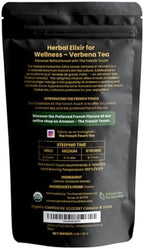 The French Touch Gold Collection - French Lemon Verbena Tea ORGANIC | 80 Gr - 2.82 Oz Loose Leaf Tea | Herbs from France | 100% Certified USDA Organic | Select Premium Lemon Verbena | Caffeine-free
