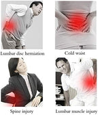 Inflatable Lumbar Brace Belt,Back Support Pain Relief and Injury Prevention,Backache, Slipped Disc,Spinal Stenosis (Color : White)