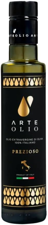 ArteOlio Prezioso Olive Oil: 100% Extra virgin cold pressed olive oil directly from Italy made in Single Estate Unordinary Rich Taste (250mL Bottle)