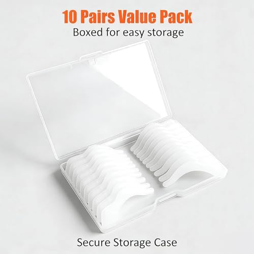 PTSLKHN Soft Silicone Eyeglass Ear Hooks, 10 Pairs of Non-Slip Eyeglasses Ear Grips for Glasses, Sunglasses, Reading Glasses