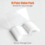 PTSLKHN Soft Silicone Eyeglass Ear Hooks, 10 Pairs of Non-Slip Eyeglasses Ear Grips for Glasses, Sunglasses, Reading Glasses