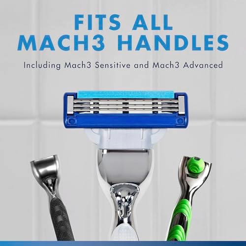 Gillette Mach3 Turbo Mens Razor Blade Refills, 17 Count
