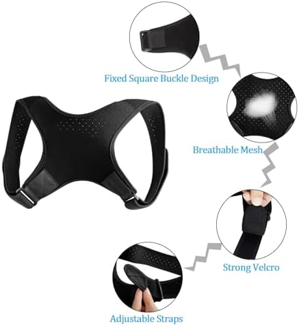 Back Brace Posture Corrector,Instant Straightener and Shoulder Back Hero Posture Corrector for Women and Men,Adjustable Upper Breathable Back Support Brace