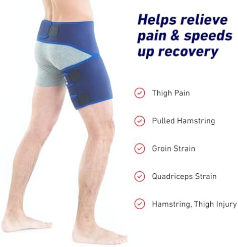 Neo-G Groin Brace for Thigh or Hamstring Injury. Groin Brace for Men and Women - for arthritis, pulled groin, strain - Adjustable Groin Compression Support - Unisex