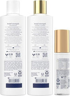 Dove Bond Strength Shampoo & Conditioner Set + Hair Serum Bundle – Repair Treatment for Damaged and Frizzy Hair (3 Piece Set)