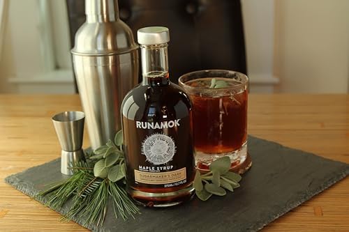 Runamok Maple Syrup Sugarmaker's Dark - Grade A Vermont Maple Syrup, Dark Color, Robust Taste | Pure Wood Fired Maple Syrup & 100% Natural | Classic Breakfast & Pancake Syrup | 12.68 Fl Oz (375mL)