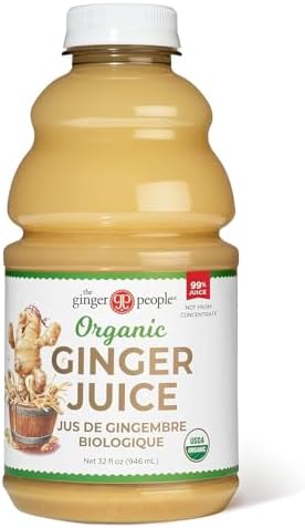 99% Pure Organic Ginger Juice by The Ginger People – Digestive Health, Premium Quality, 32 Fl Oz Bottle (Pack of 2)