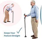 Walking Cane for Men and Women - Special Balancing Stick With 10 Adjustable Heights - Self Standing, Folding, Portable, Collapsible, and Comfortable