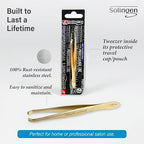 Solingen Germany Slant Tip Stainless Steel Eyebrow & Facial Hair Hand-Filed Made in Germany