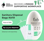 Fab Little Bag Sanitary Waste Bags - Pack of 200 Dispenser Bags (Dispenser Sold Separately) - Prevents Odours, No Mess, Eco Friendly
