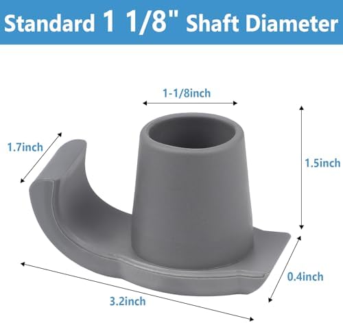 2 Pack Walker Ski Glides for Folding Walkers, Smooth Gliding Replacement Feet, Heavy Duty Walker Accessories for Seniors, Universal 1 1/8 Inch Fit for Carpet, Concrete & Hardwood Floors
