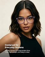 TIJN Blue Light Blocking Glasses for Women Men Square Frame Nerd Eyeglasses Anti Blue Ray Computer Screen Glasses