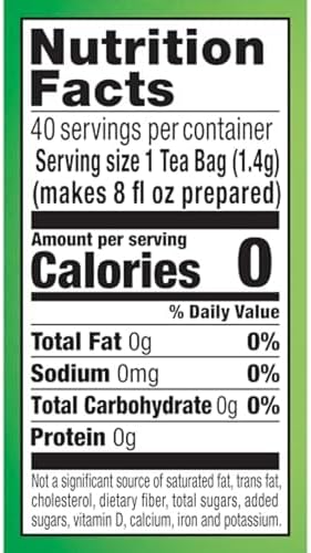 Lipton Decaffeinated Green Tea Bags, Unsweetened Teabags for Decaf Hot Tea or Decaf Iced Tea with Flavonoids, 40 Total Tea Bags