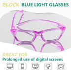 Eyekepper 6 Pack Metalless Blue Light Blocking Reading Glasses with Screwless Spring Hinges Cat Eye Computer Readers