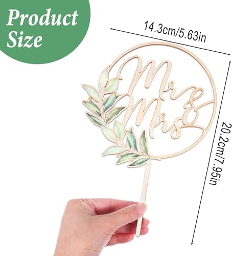 Mr and Mrs Cake Topper Wedding Cake Toppers Gold Wooden Gold Bride and Groom Sign for Wedding Engagement Bridal Anniversary