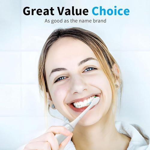 8 Pack Electric Toothbrush Heads – Compatible with Philips Sonicare Models, Snap-On Design, Dupont Bristles for Plaque Removal & Gum Care