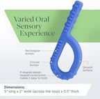 ARK Textured Grabber® XXT Super Tough Sensory P Chew for Kids and Adults - Oral Motor Chewy Tool for Sensory Processing, Biting Chewing Therapy, Autism, Special Needs, or Any Need to Chew - Royal Blue