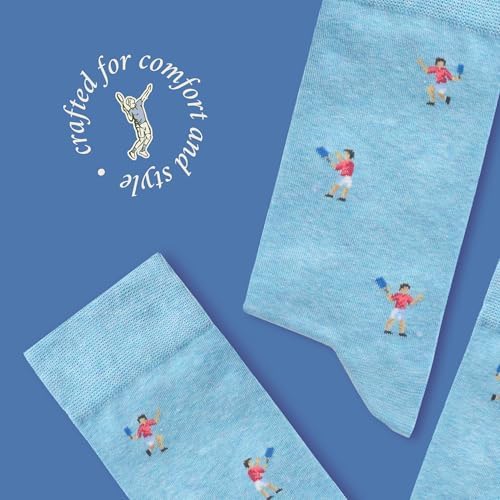 The Pickle Baller Socks – Funny Pickleball Socks for Men – Funny Pickle Ball Gift – 1 x Pair, Size 8–13, Blue – Fun Gift Ideas for Pickleball Lovers & Players