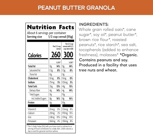Nature's Path Organic Peanut Butter Granola, 11.5 Ounce (Pack of 12)