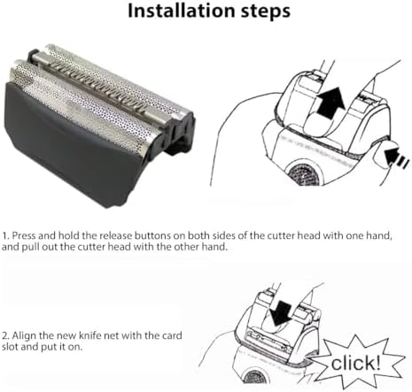 2024 Upgraded 51B Black Shaver Razor Foil Cutter Blade for Braun WaterFlex 8970, 8975, 8985, 8986, 8987, 8990, 8991, 8995,8595, 8795, 8581, 8583, 8585, 8588