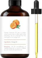 Handcraft Blends Orange Essential Oil – Huge 4 Fl Oz – 100% Pure and Natural – Premium Grade Essential Oil for Diffuser and Aromatherapy, Skin, Massage, Candle and Soap Making Fragrance