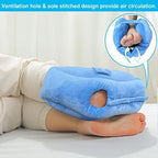 Heel Protector Cushion Foot Support Pillow for Pressure Sores & Ulcers, 1 Piece Foot Elevation Pillow Ankle Protector Pressure Relieving Boots for Bedridden Patients (Left)