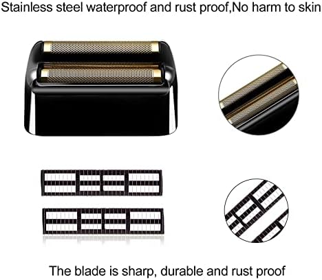 2 pack Professional Replacement Foil and Cutters for BaBylissPRO Barberology Double Foil Shaver, Compatible with BaBylissPRO Barberology FXFS2 Shaver，Black