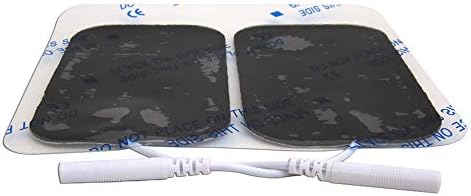 reserv 2" x 4" Rectangle Premium Re-Usable Self Adhesive Electrode Pads for TENS/EMS Unit, Fabric Backed Pads with Premium Gel (Latex Free)(8 Electrodes)