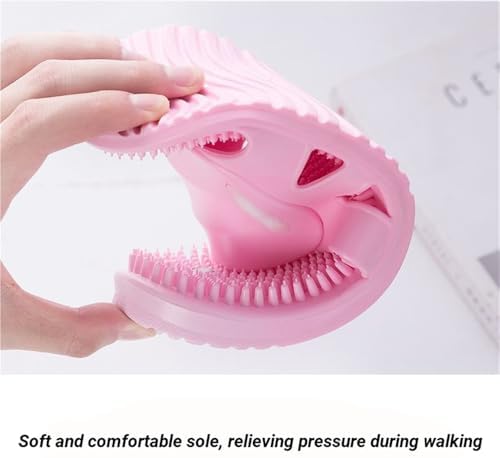 Foot Massager Acupressure Slippers Plantar Fasciitis Relief Reflexology & Acupressure Sandals Women Men Shower Shoes Promoting Blood Circulation Muscle Relaxation(Black,8.5/9)